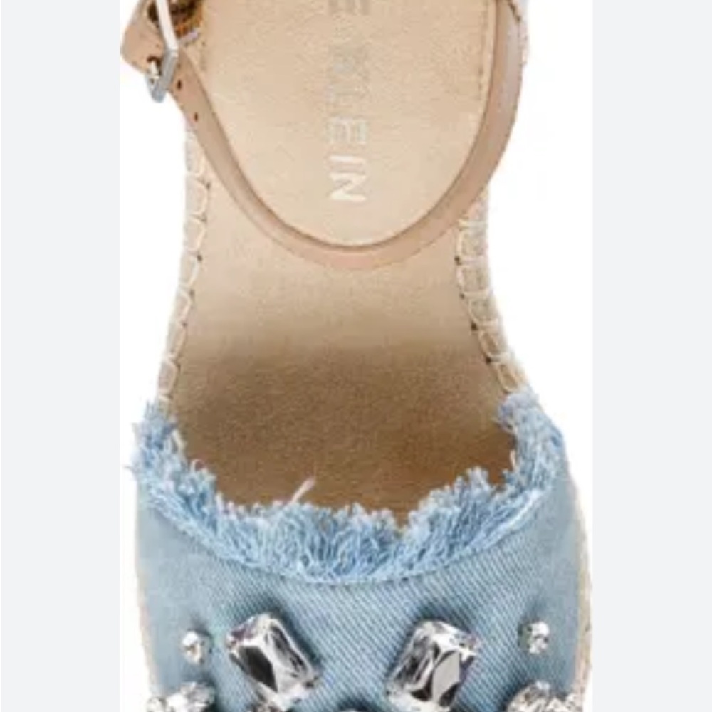 Anne Klein Blue Espadrilles with Embellishments